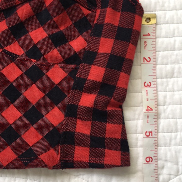 Free People Bustier Plaid Crop Top Black Red XS - Picture 10 of 12